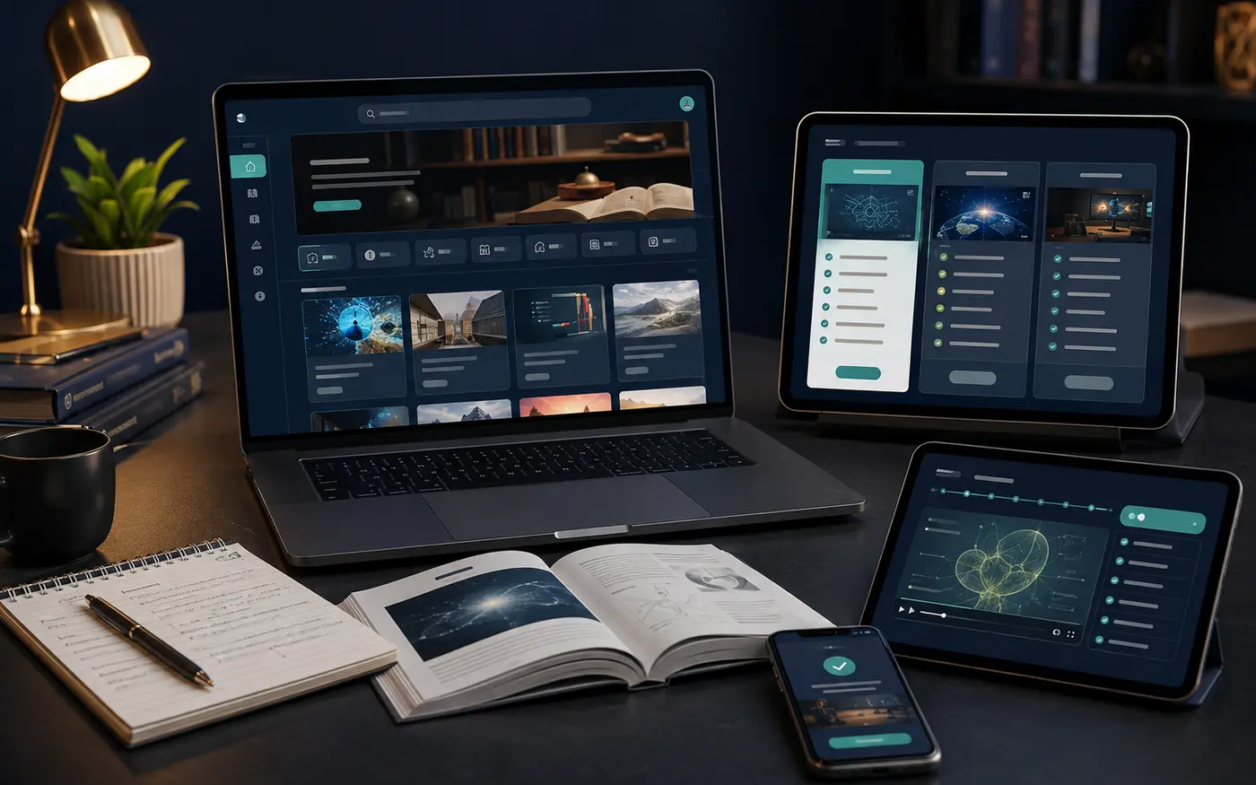 Education platform with programme discovery, comparison, learning materials and enrolment