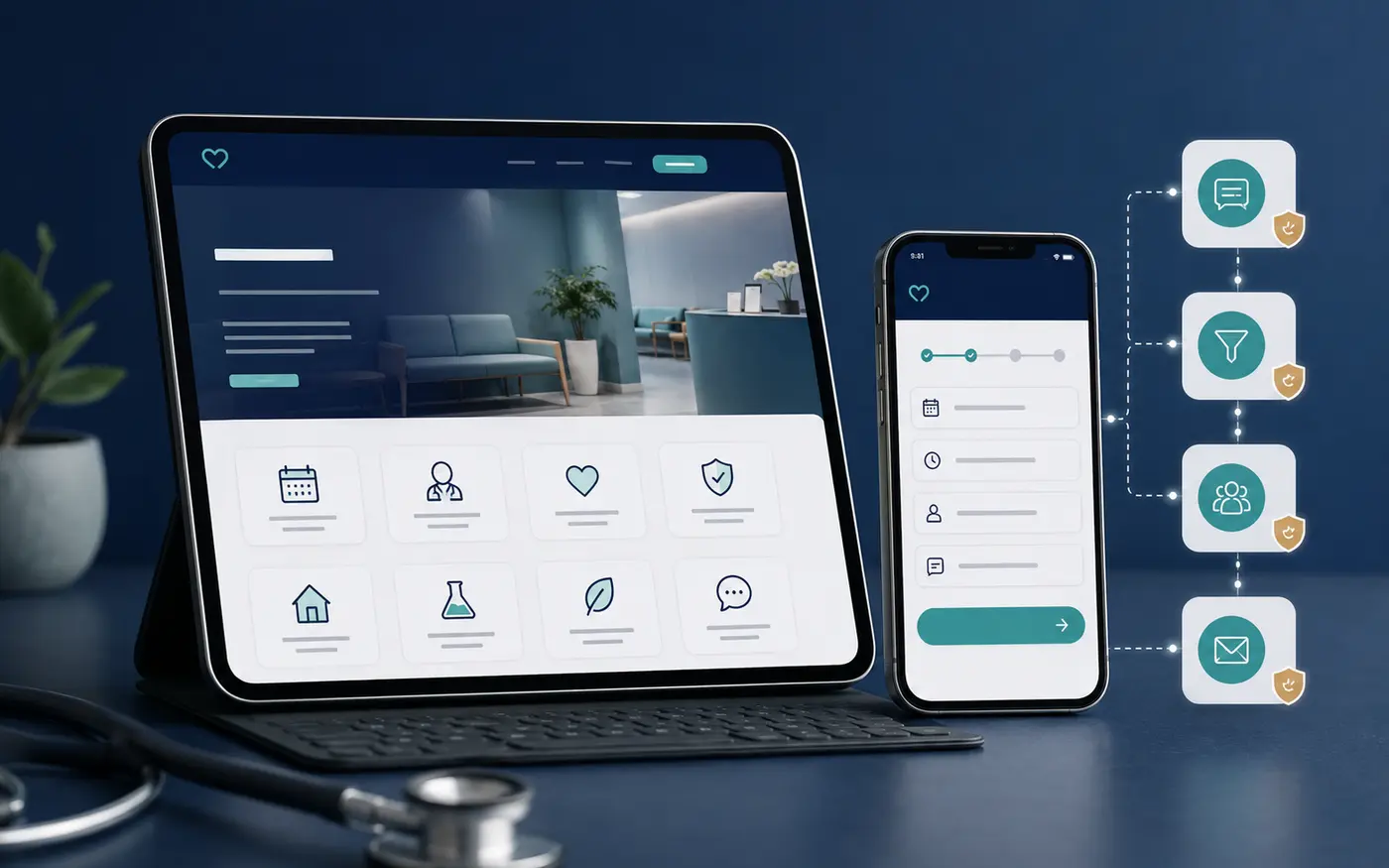 Healthcare information and secure appointment-booking experience